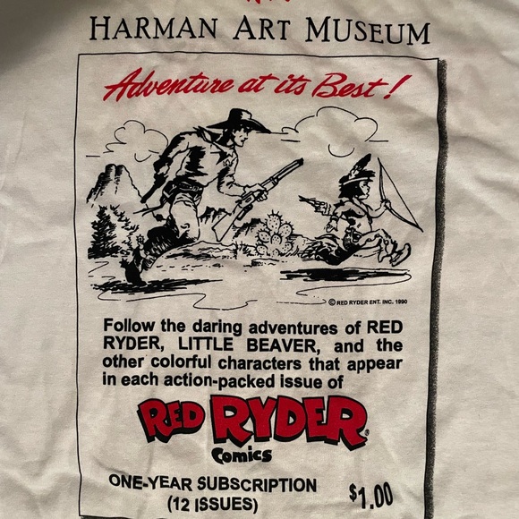 Vintage 1990 Red Ryder Comic Book Promo Tee 90s Shirt Rare Single Stitch Sz L - Picture 6 of 6